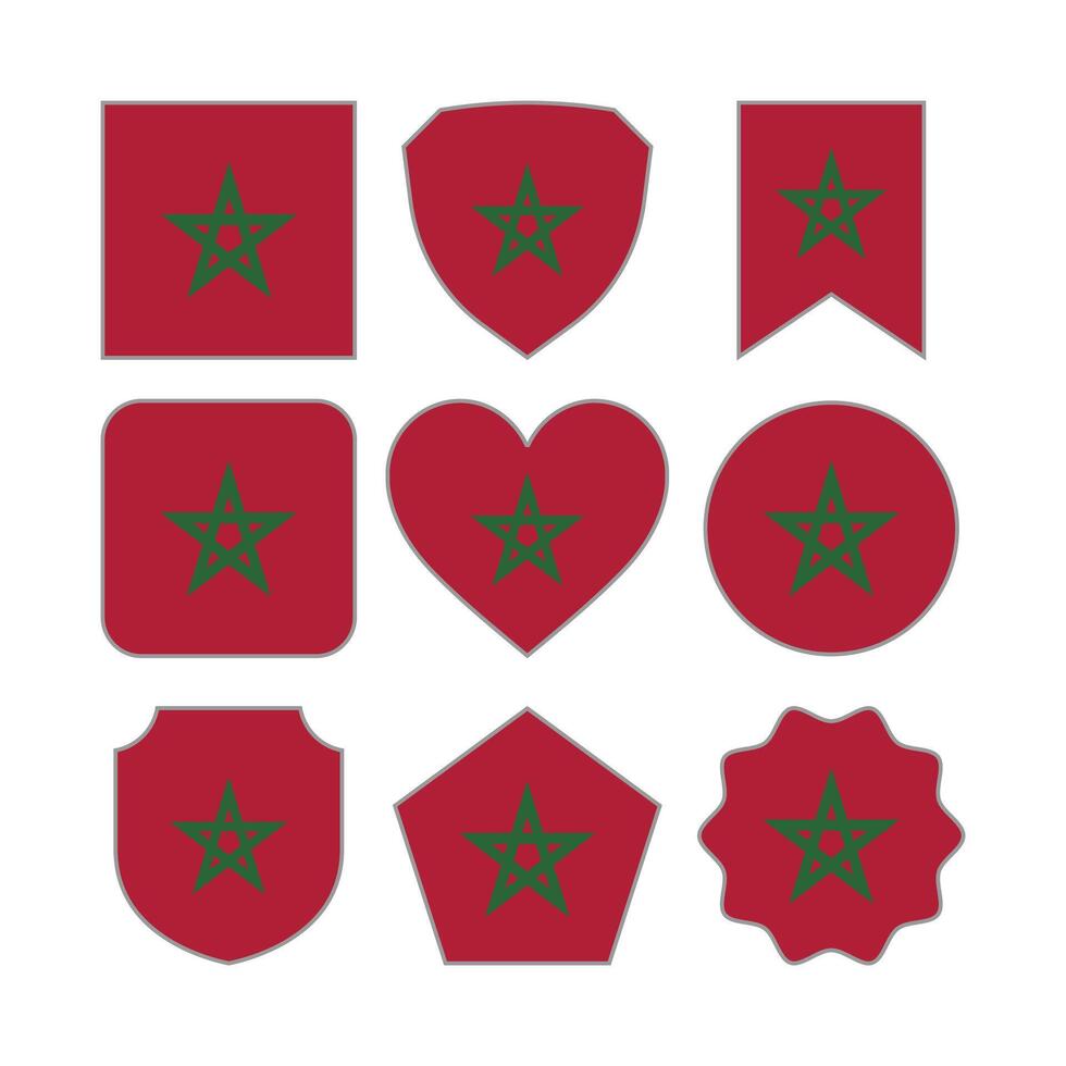 modern abstrakt Formen von Marokko Flagge Vektor Design Vorlage