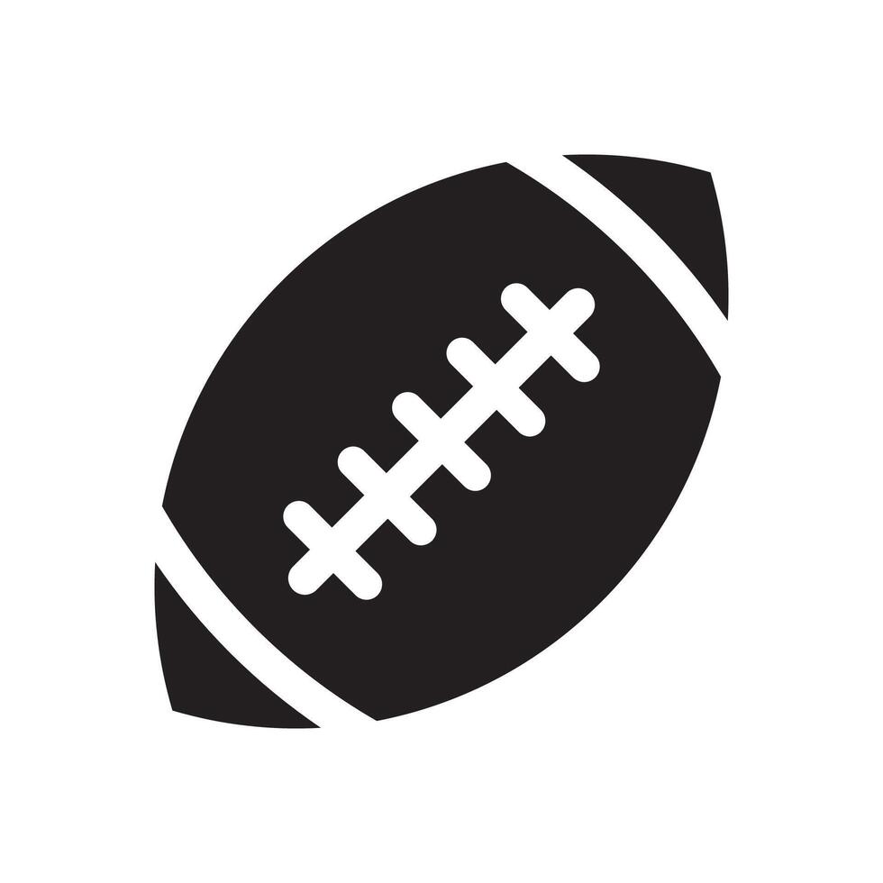 amerikanisch Fußball Ball Symbol isoliert. Rugby Ball Symbol. vektor