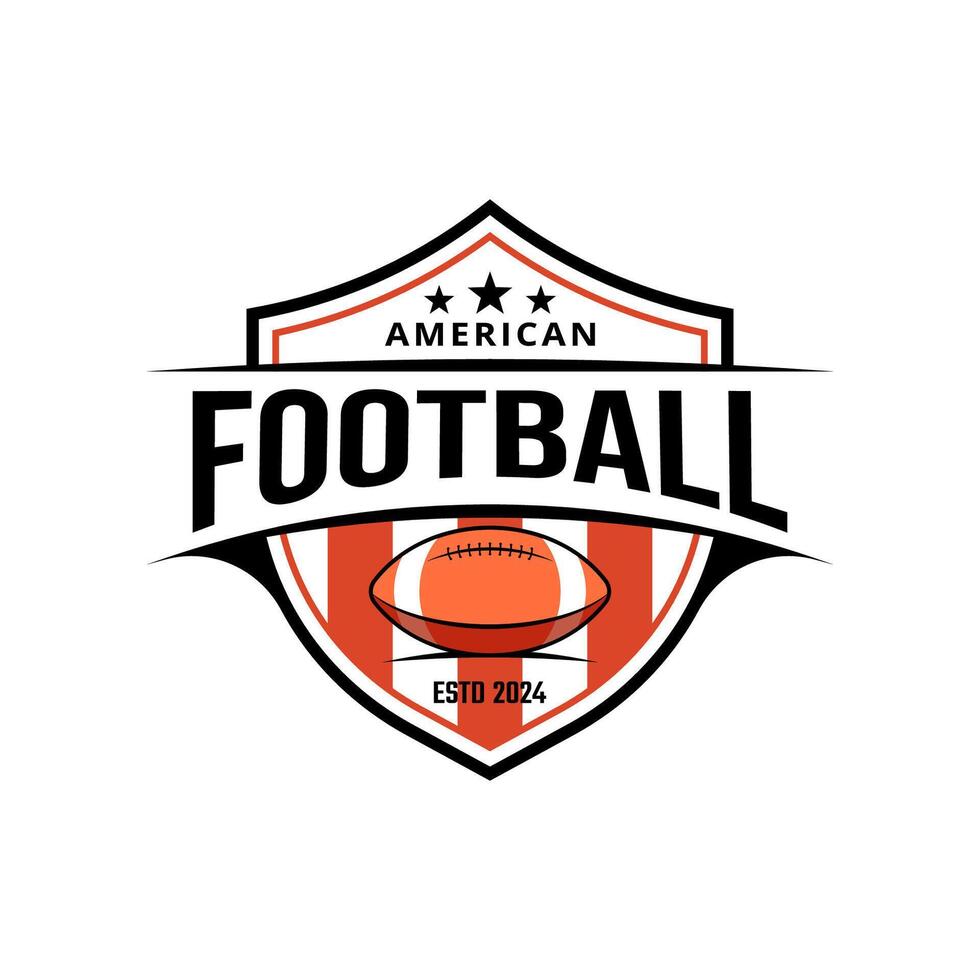 amerikan fotboll logotyp mall vektor isolerat.