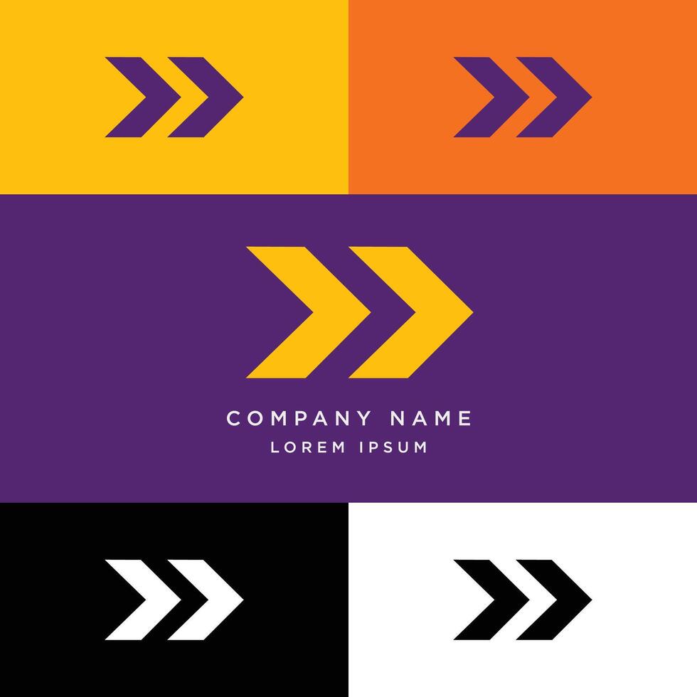 Pfeil Logo Vorlage mit Farbe Palette Vektor, geeignet zum Unternehmen Logo und andere vektor