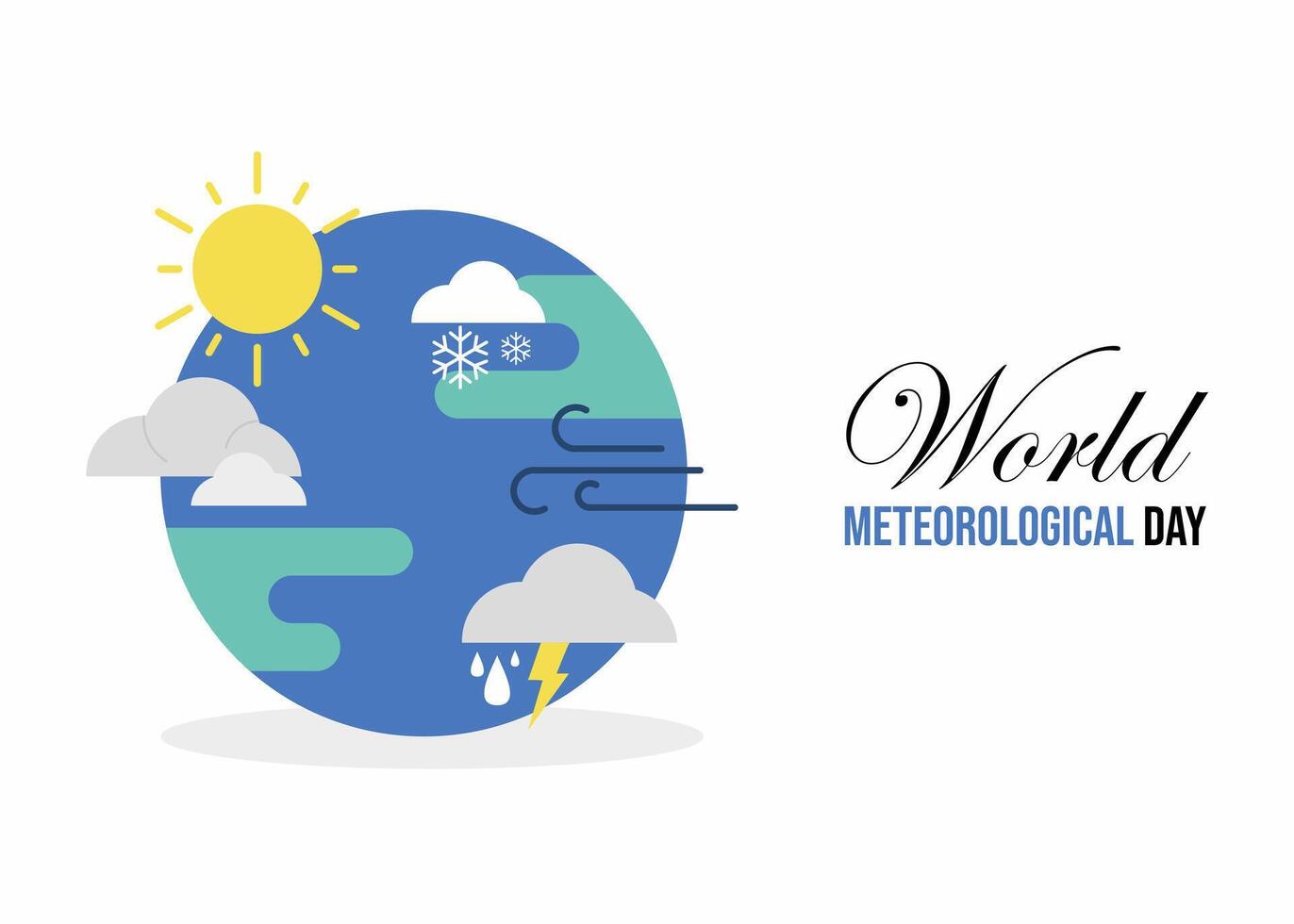 Welt meteorologisch Tag vektor