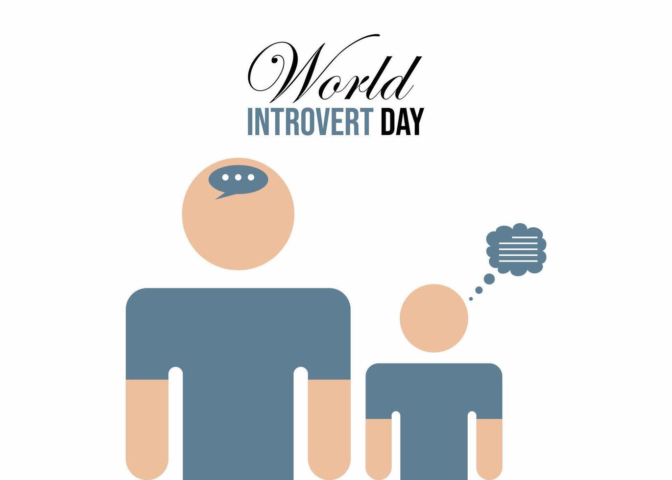 världens introverta dag vektor