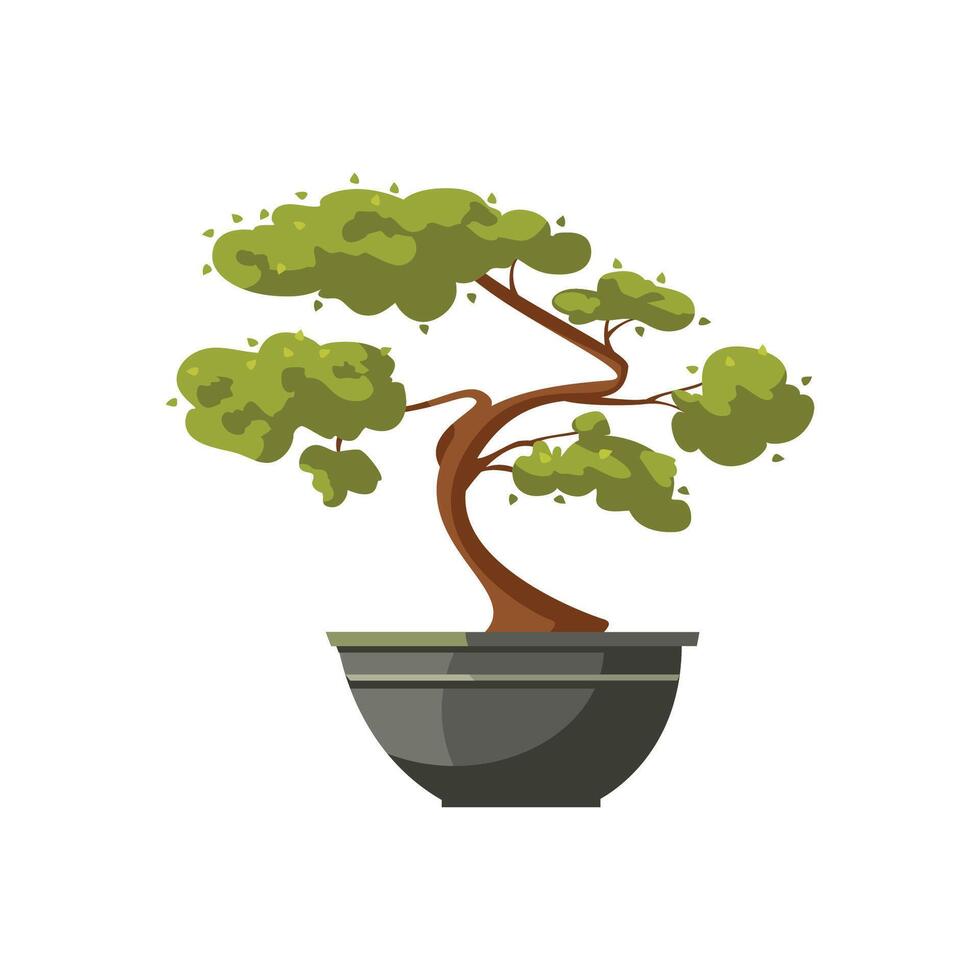 Bonsai Baum im ein Topf Illustration vektor