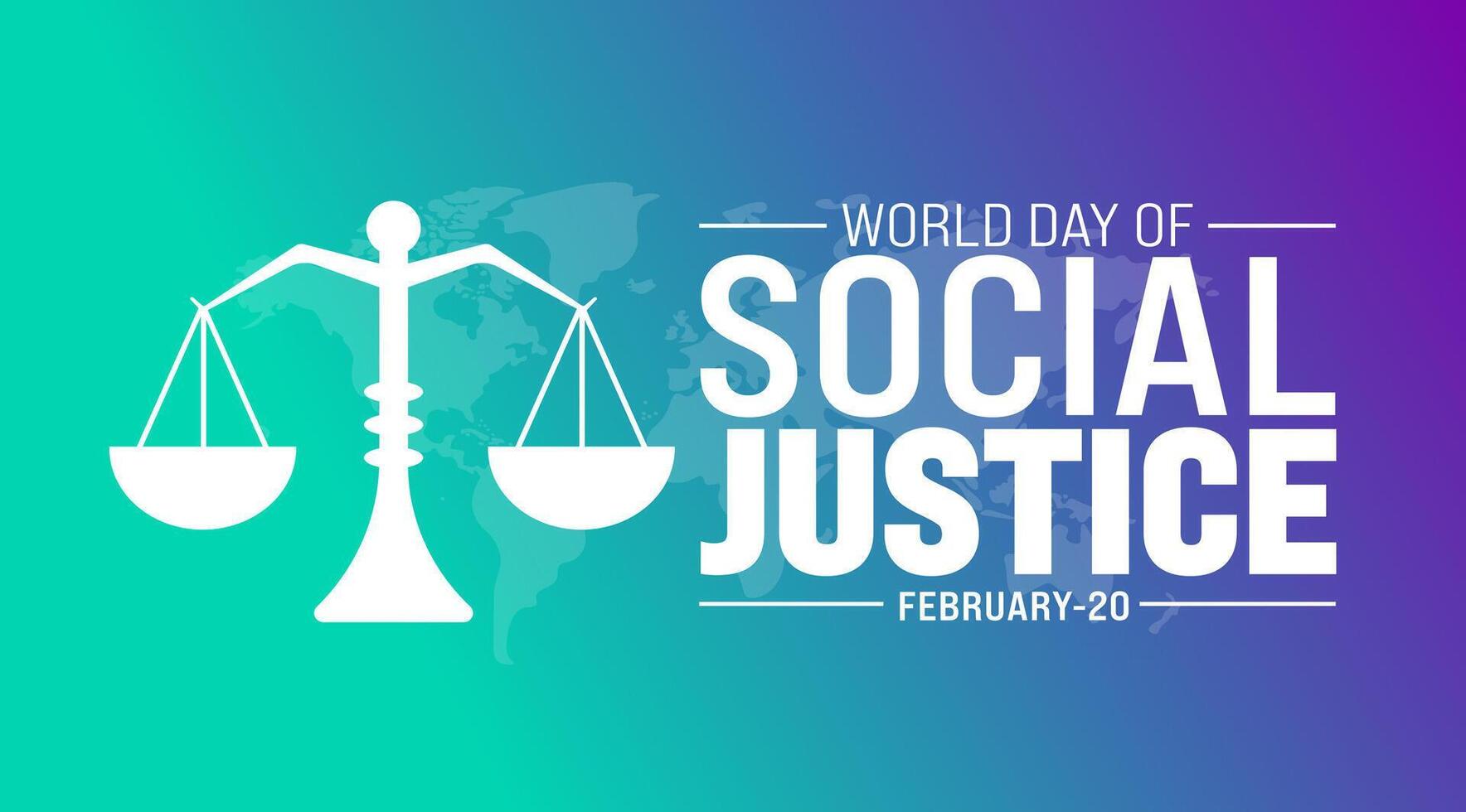 Februar ist Welt Tag von Sozial Gerechtigkeit Hintergrund Vorlage. Urlaub Konzept. Hintergrund, Banner, Plakat, Karte, und Poster Design Vorlage mit Text Inschrift und Standard Farbe. Vektor