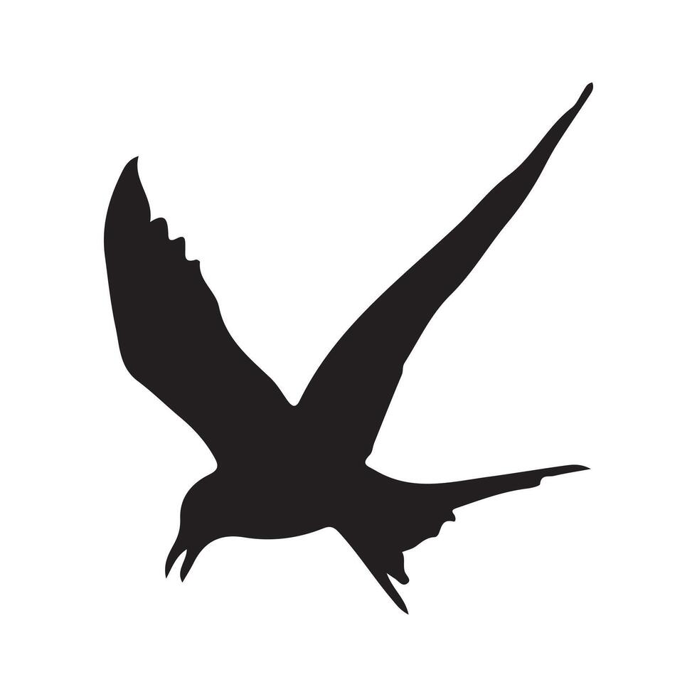 Vogel Silhouetten Weiß Hintergrund. Vektor Illustration