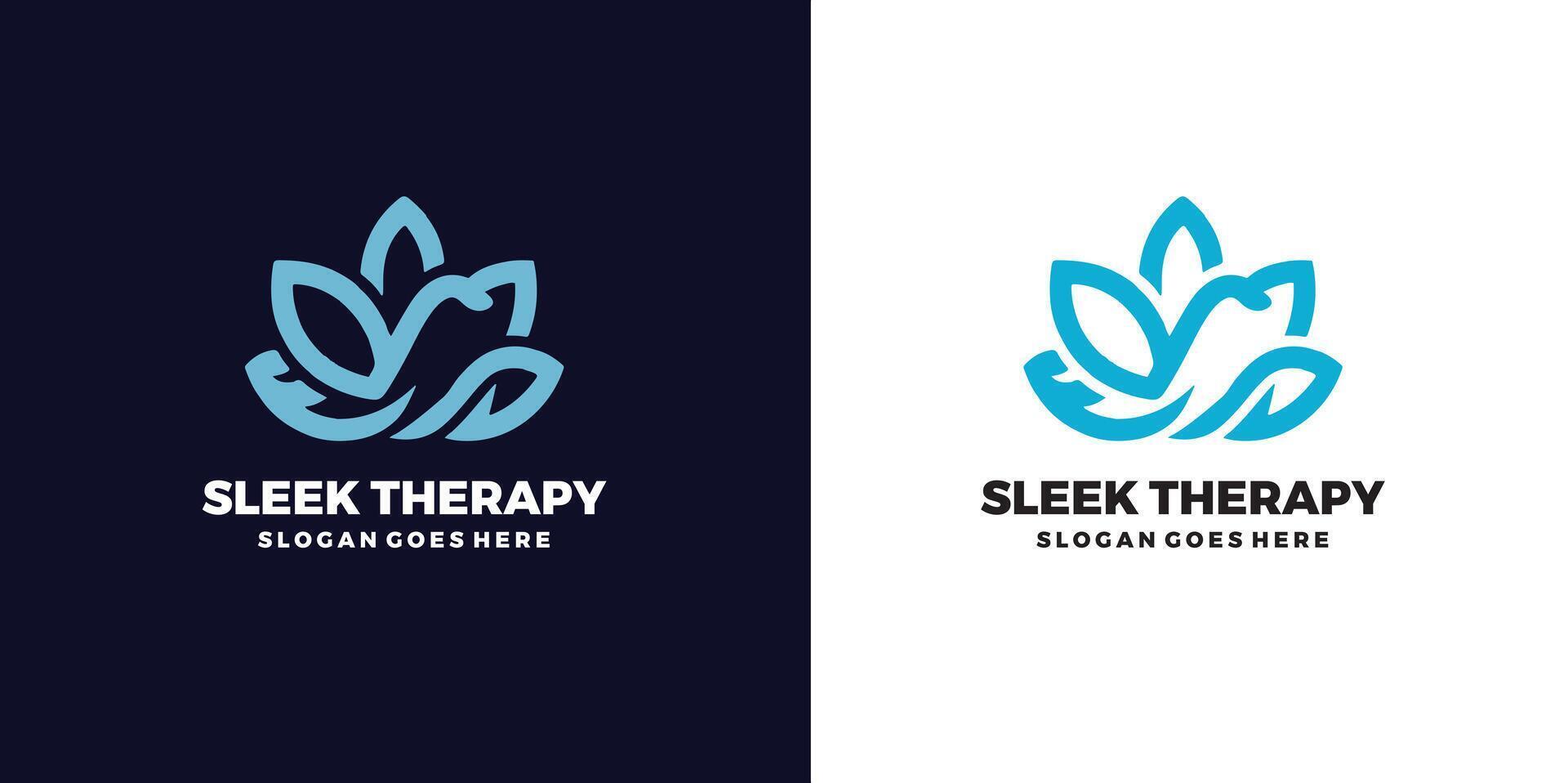 elegant terapi logotyp design fri vektor och fri svg