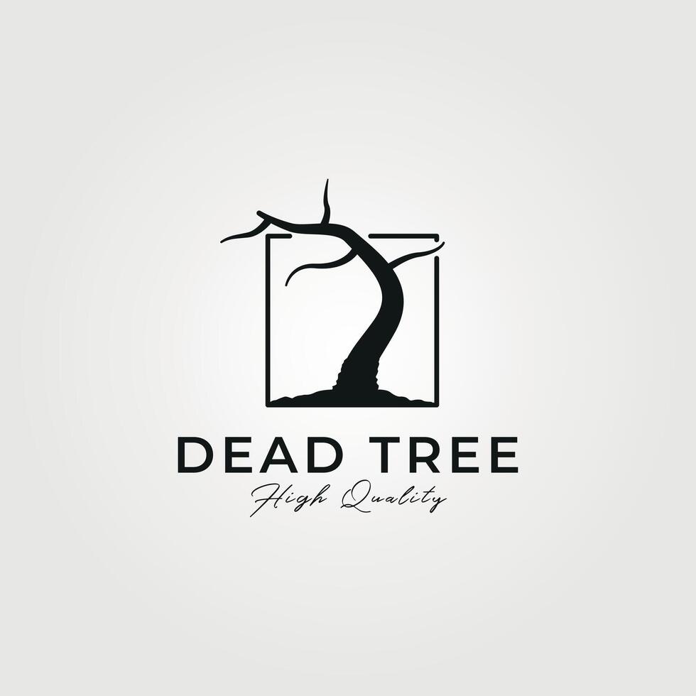död- träd logotyp ensam vektor illustration design