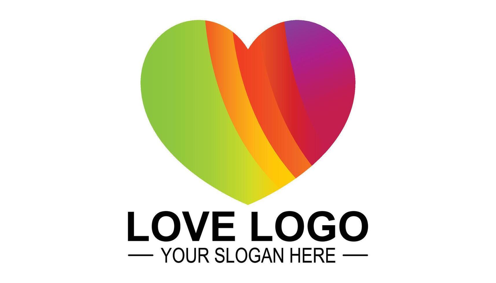 Valentinstag Logo oder Herz Logo oder Symbol. Liebe Logo Design. vektor