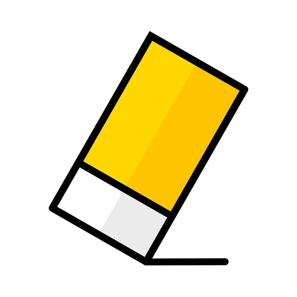 suddgummi ikon isolerat på vit bakgrund. färgad sudd suddgummi, verktyg eller skola förnödenheter. vektor illustration