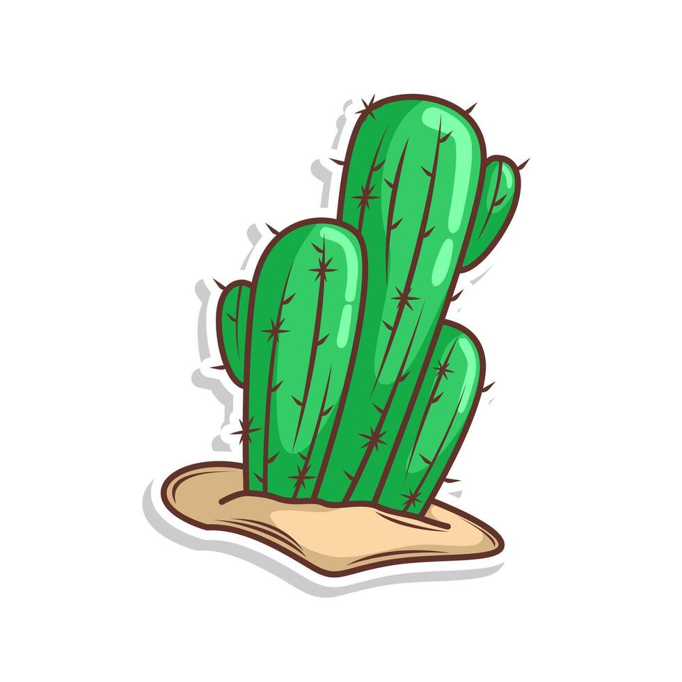 kaktus klotter konst illustration design vektor