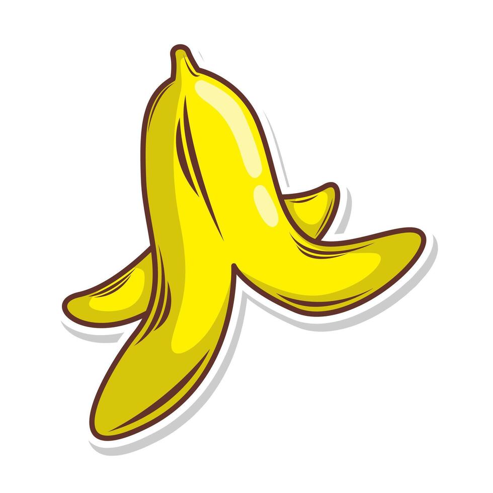 banan klotter hand dra vektor illustration