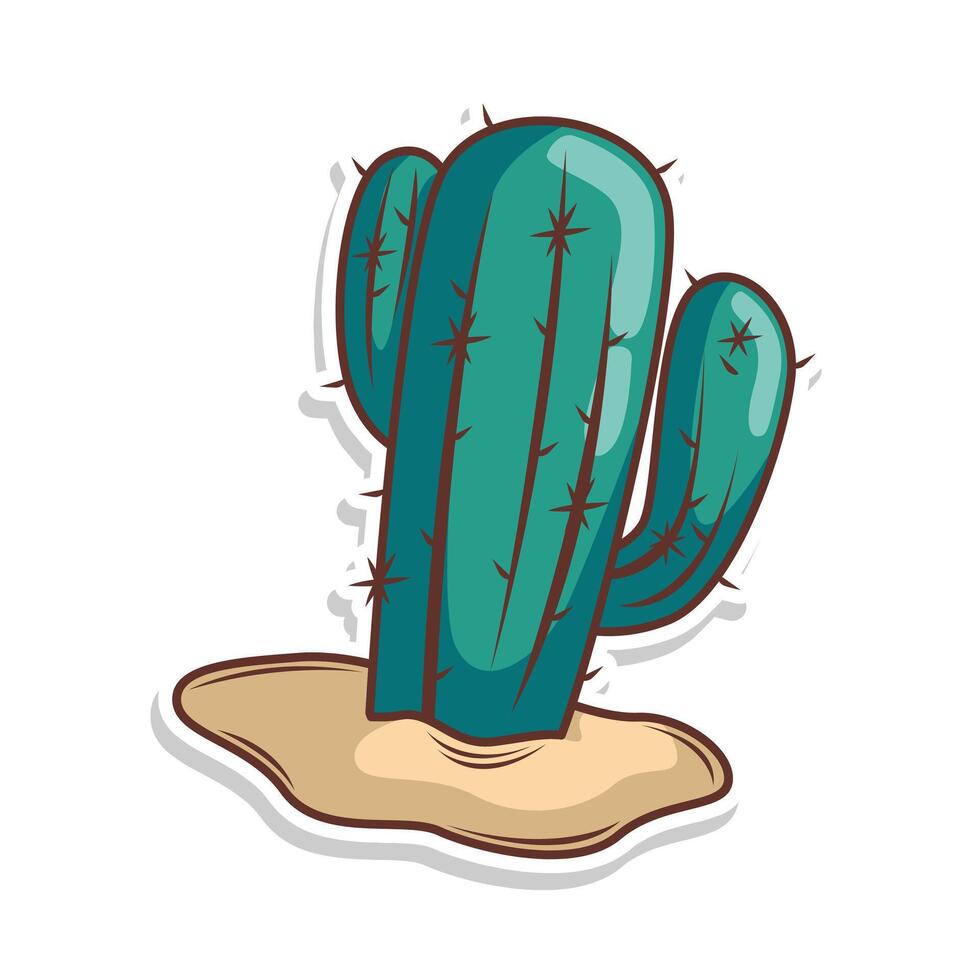 kaktus klotter konst illustration design vektor