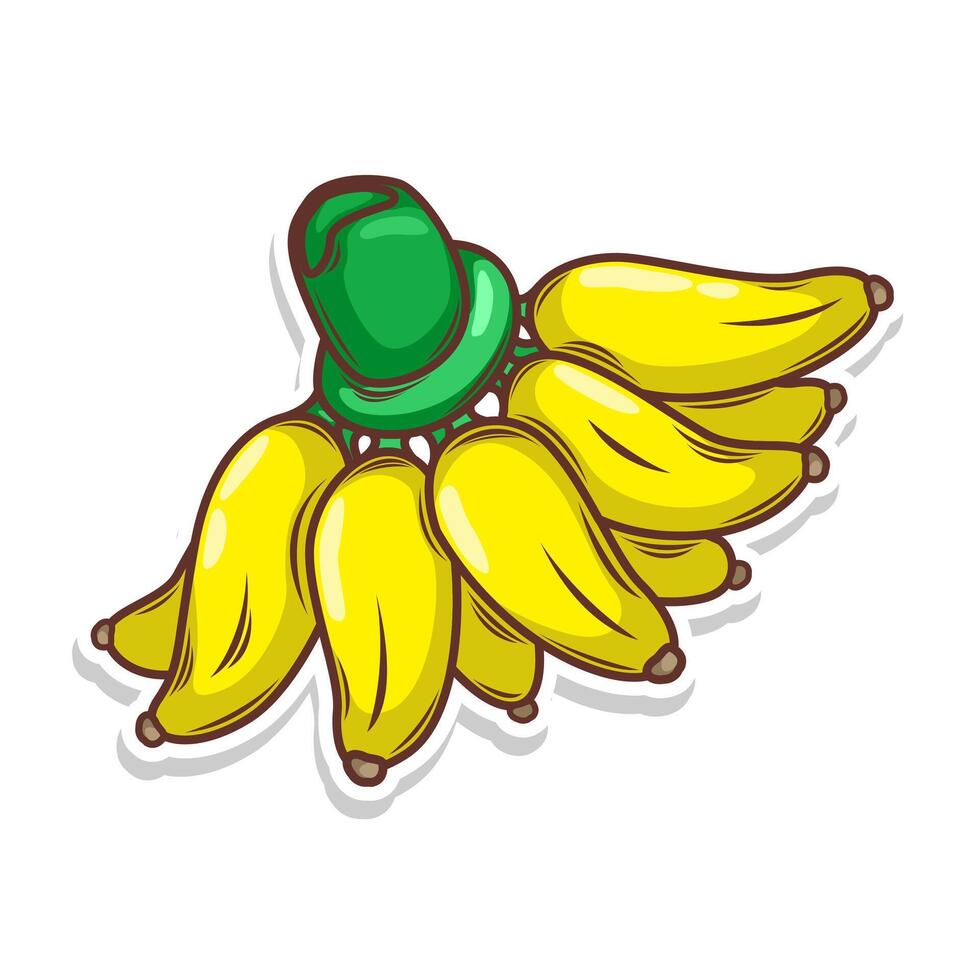 Banane Gekritzel Hand zeichnen Vektor Illustration