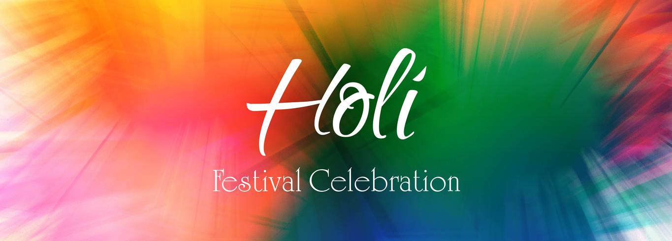 Indischer Festival glücklicher Holi-Feierfahnenvektor vektor