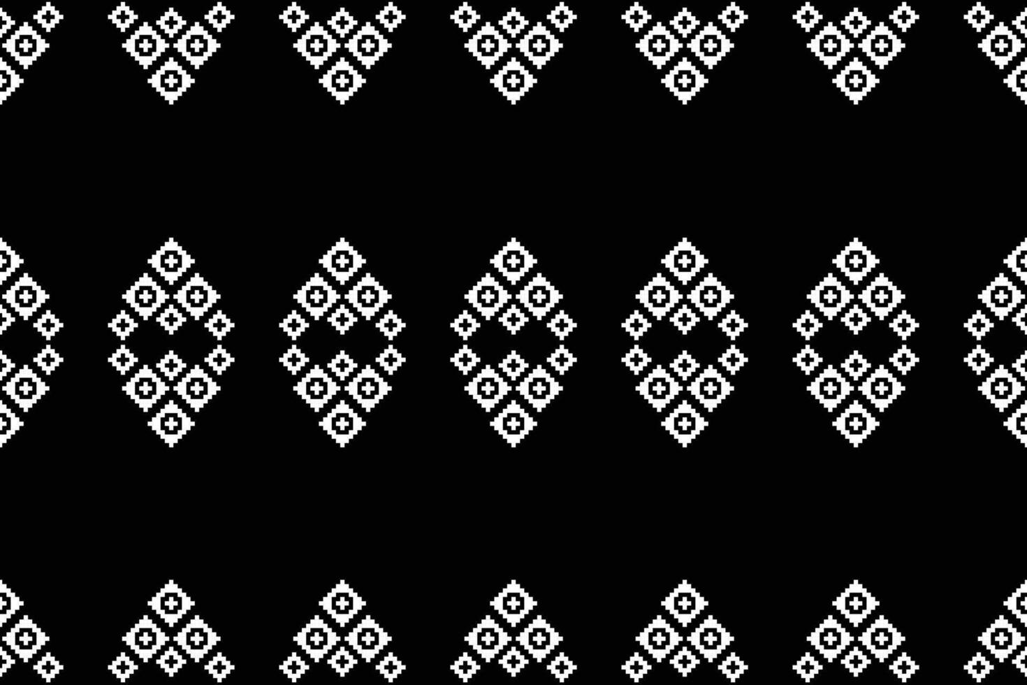 ethnisch geometrisch Stoff Muster Kreuz Stich.ikat Stickerei ethnisch orientalisch Pixel Muster schwarz Hintergrund. abstrakt, vektor, illustration. Textur, Kleidung, Rahmen, Dekoration, Motive, Seide Hintergrund. vektor