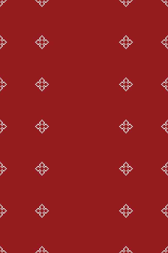 traditionell ethnisch Motive Ikat geometrisch Stoff Muster Kreuz Stich.ikat Stickerei ethnisch orientalisch Pixel rot Hintergrund. abstrakt, vektor, illustration. Textur, Weihnachten, Dekoration, Tapete. vektor