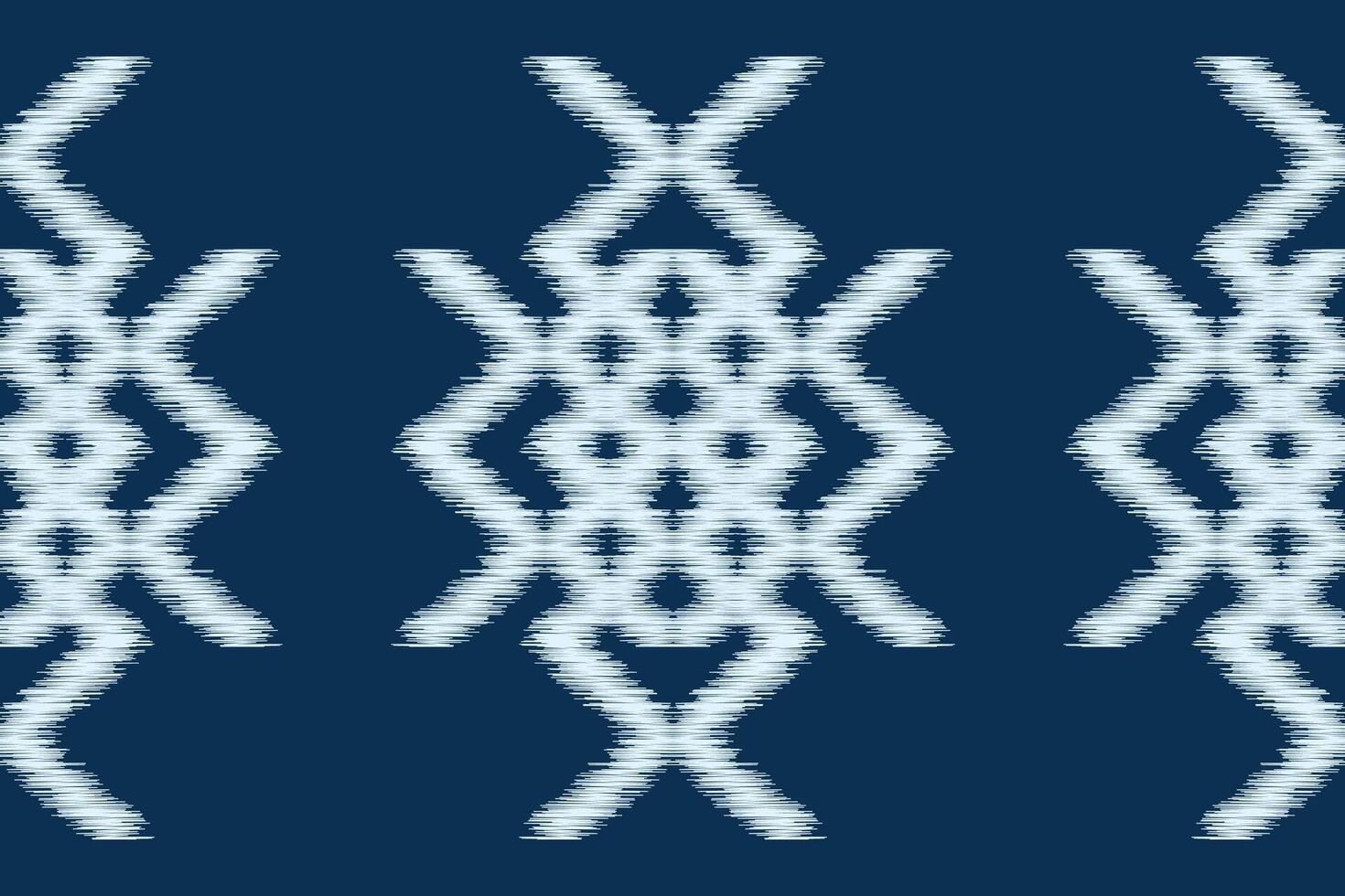 ethnisch Ikat Stoff Muster geometrisch Stil.afrikanisch Ikat Stickerei ethnisch orientalisch Muster Blau Hintergrund. abstrakt, Vektor, Illustration. Textur, Kleidung, Rahmen, Dekoration, Motiv. vektor