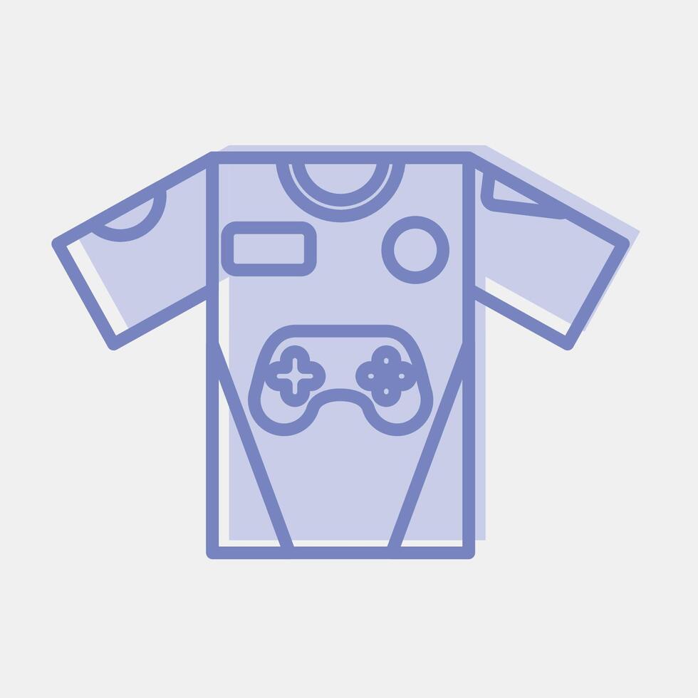 Symbol Jersey. Esport Spielen Elemente. Symbole im zwei Ton Stil. gut zum Drucke, Poster, Logo, Werbung, Infografiken, usw. vektor