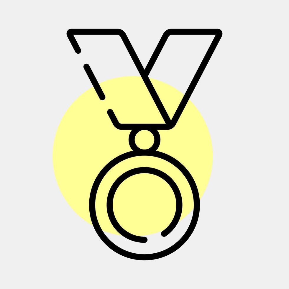 Symbol Medaille. Esport Spielen Elemente. Symbole im Farbe Stelle Stil. gut zum Drucke, Poster, Logo, Werbung, Infografiken, usw. vektor