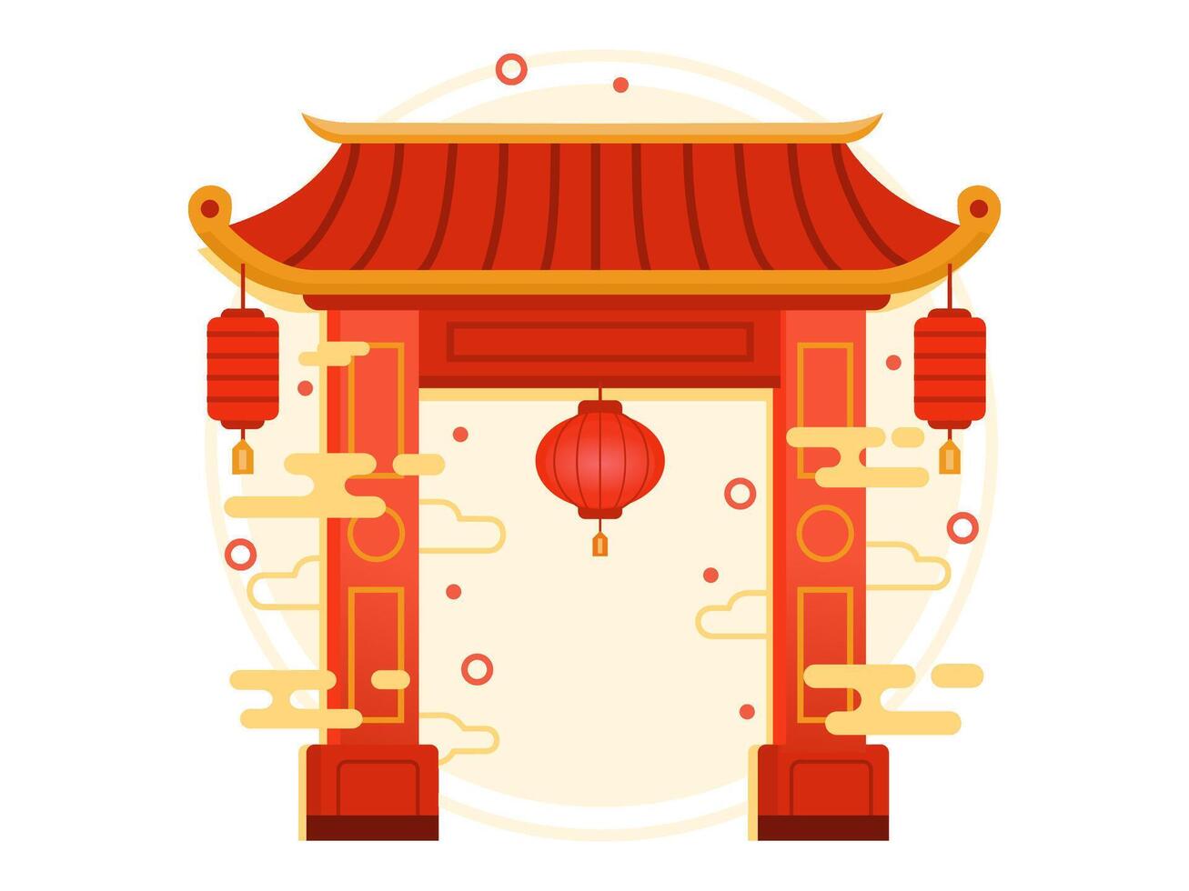 kinesisk kultur lunar ny år prydnad illustration vektor