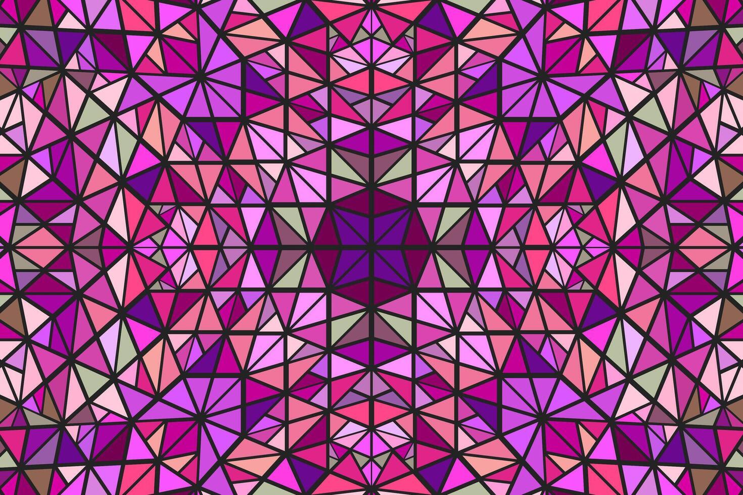geometrisch dynamisch abstrakt Fliese Mosaik Muster Netz Hintergrund - - bunt psychedelisch kreisförmig hypnotisch Vektor Design mit Dreiecke