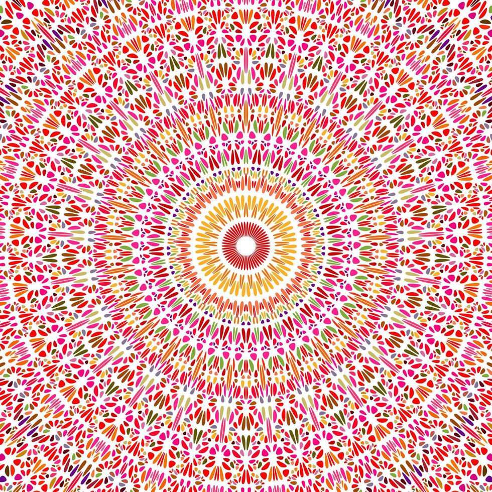 psychedelic geometrisk prydnad mandala bakgrund - hypnotisk blommig abstrakt färgrik vektor grafisk design