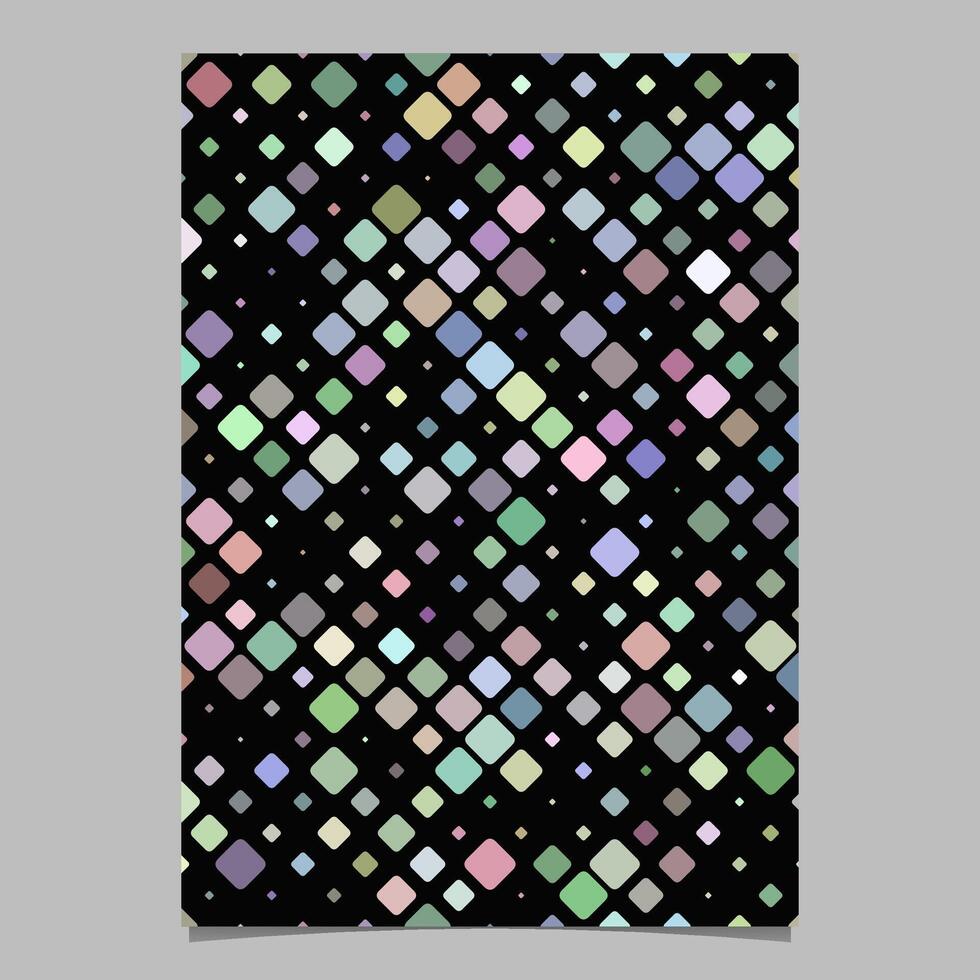 färgrik abstrakt geometrisk avrundad fyrkant mönster affisch bakgrund mall vektor