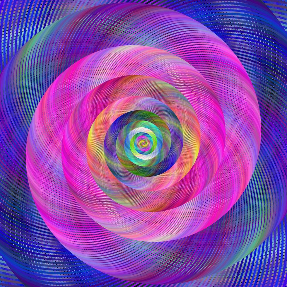 Rosa Blau bunt Computer generiert Spiral- Design vektor