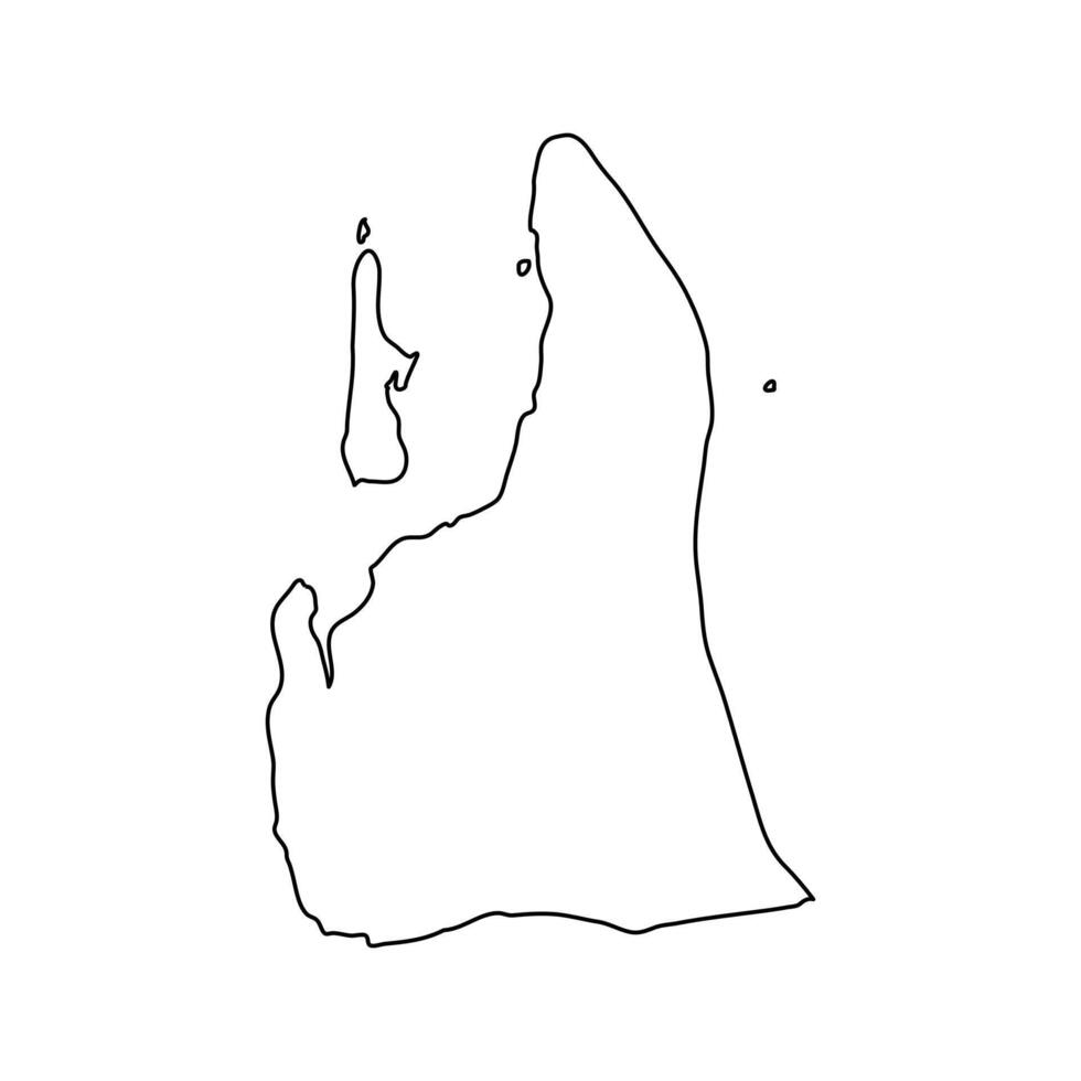 unguja norr område Karta, administrativ division av tanzania. vektor illustration.