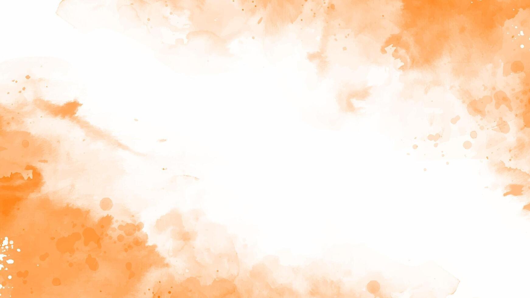 abstrakt Orange Aquarell Hintergrund. Orange Wasser Farbe Spritzen Textur vektor