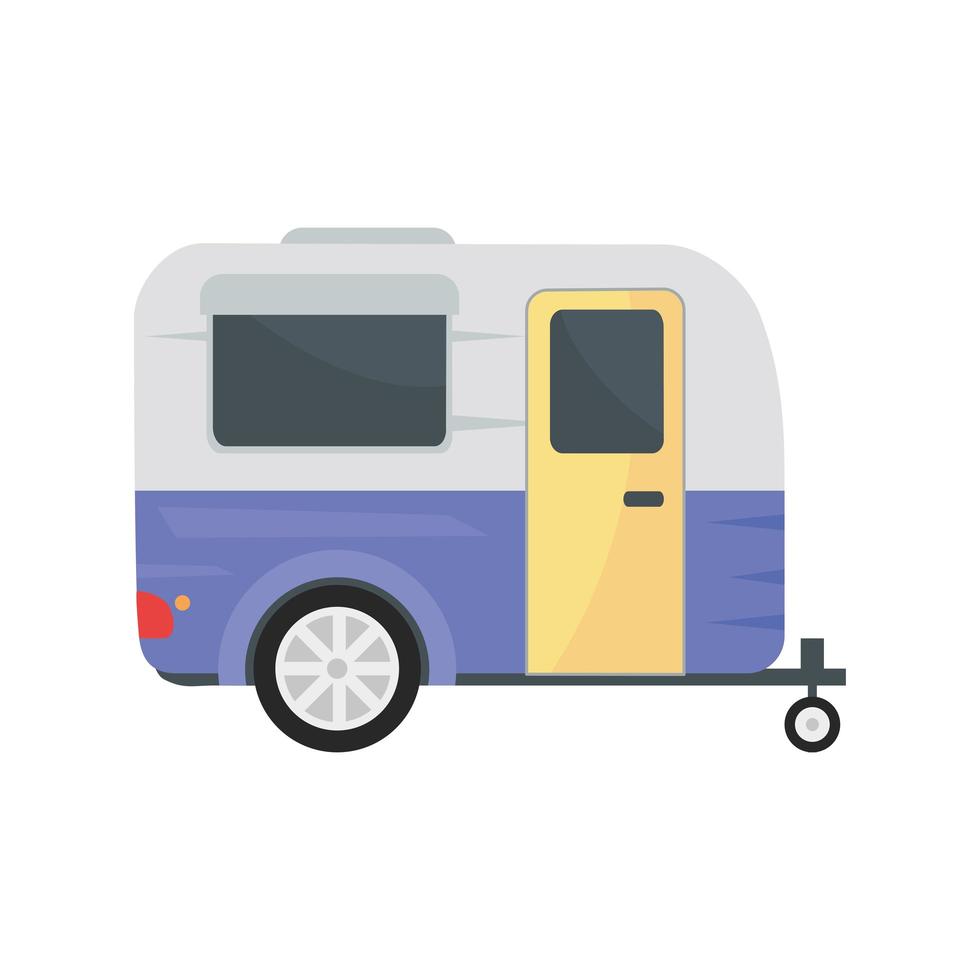 lila campingvagn vektor