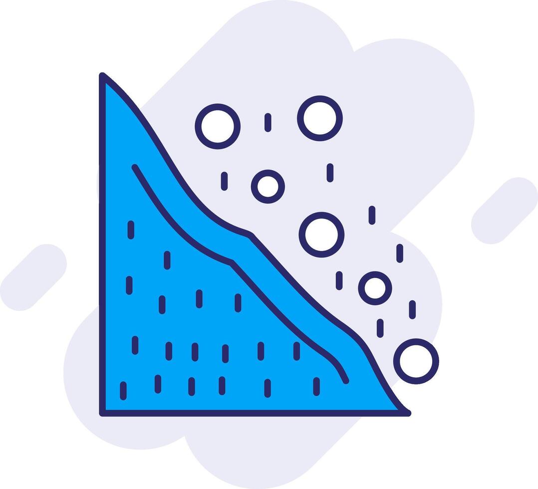 snörutschbana linje fylld backgroud ikon vektor