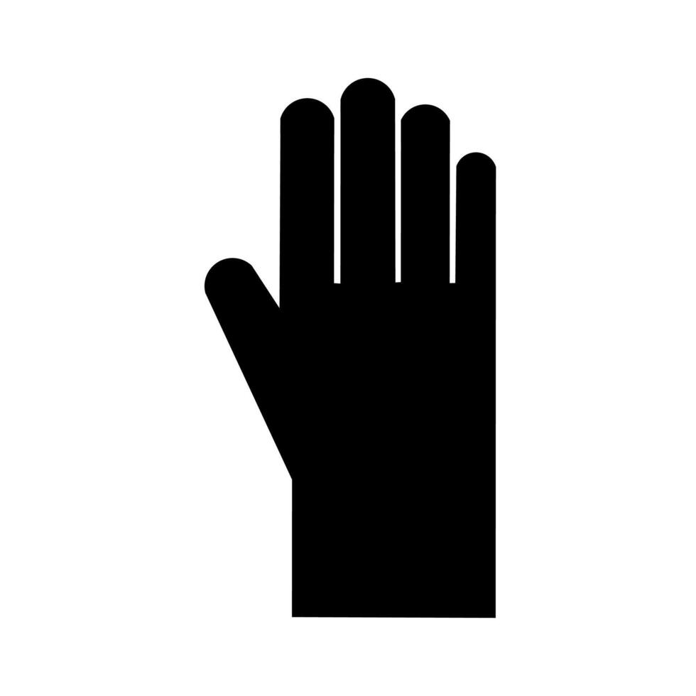Konstruktion Handschuhe Silhouette isoliert auf Weiß Hintergrund. Hand Schutz zum Konstruktion Arbeitskräfte. Vektor Illustration