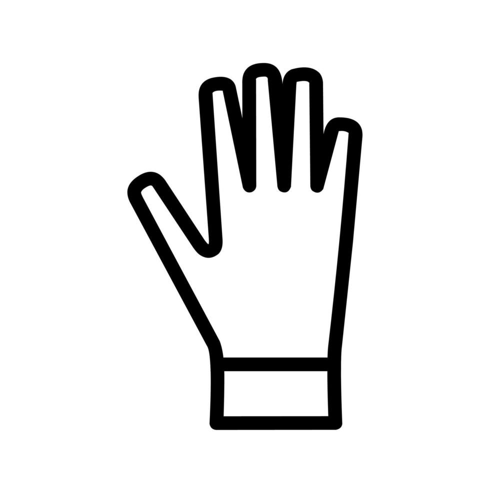 konstruktion handskar linje ikon isolerat på vit bakgrund. en par av svart konstruktion handskar. vektor