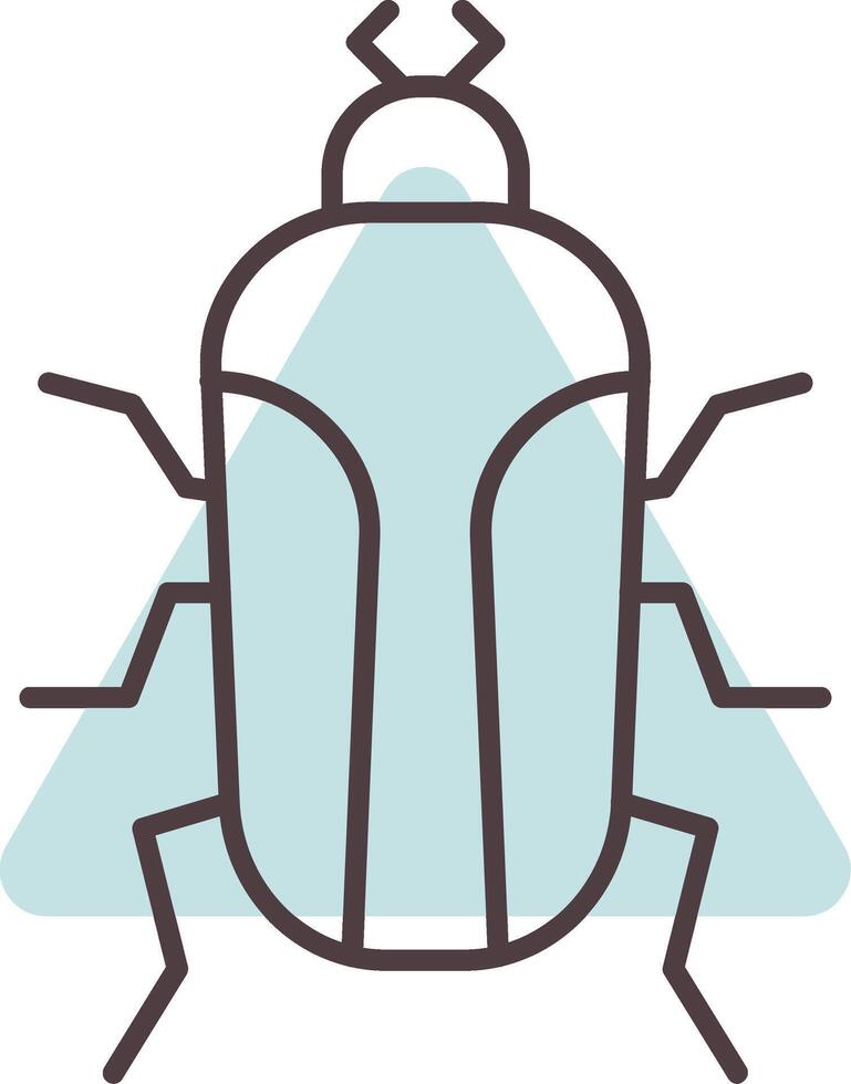 insekt linje form färger ikon vektor