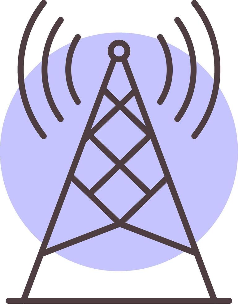 Antenne Linie gestalten Farben Symbol vektor