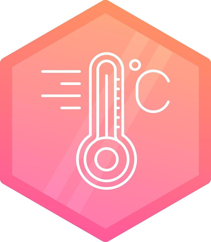 Temperatur Gradient Polygon Symbol vektor