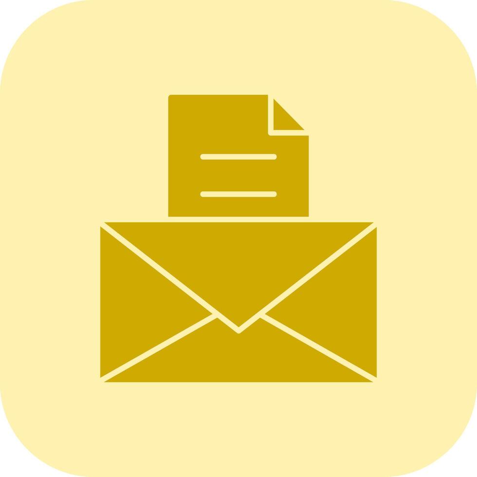 Email Glyphe Tritonus Symbol vektor