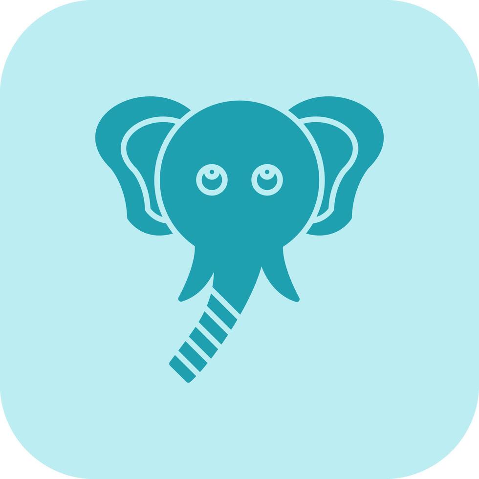 elefant glyf triton ikon vektor