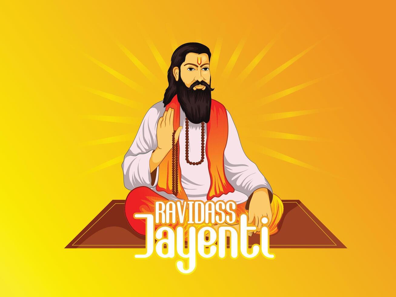 vektorillustration av guru ravidas jayanti vektor