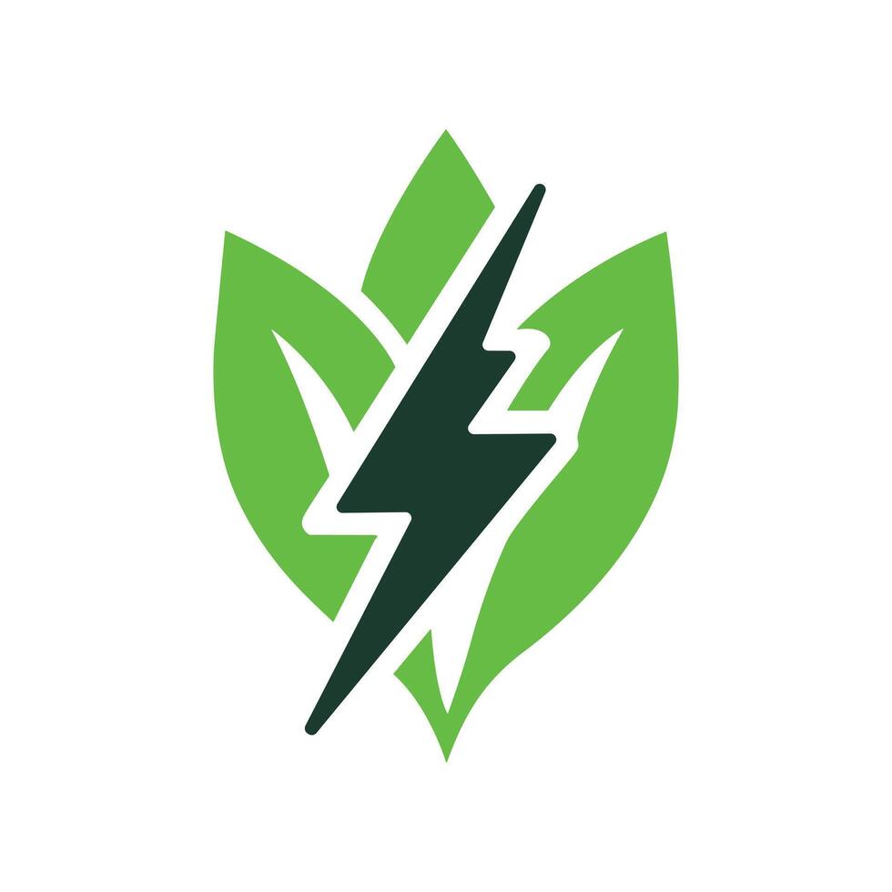 eco blad bult grön energi vektor illustration