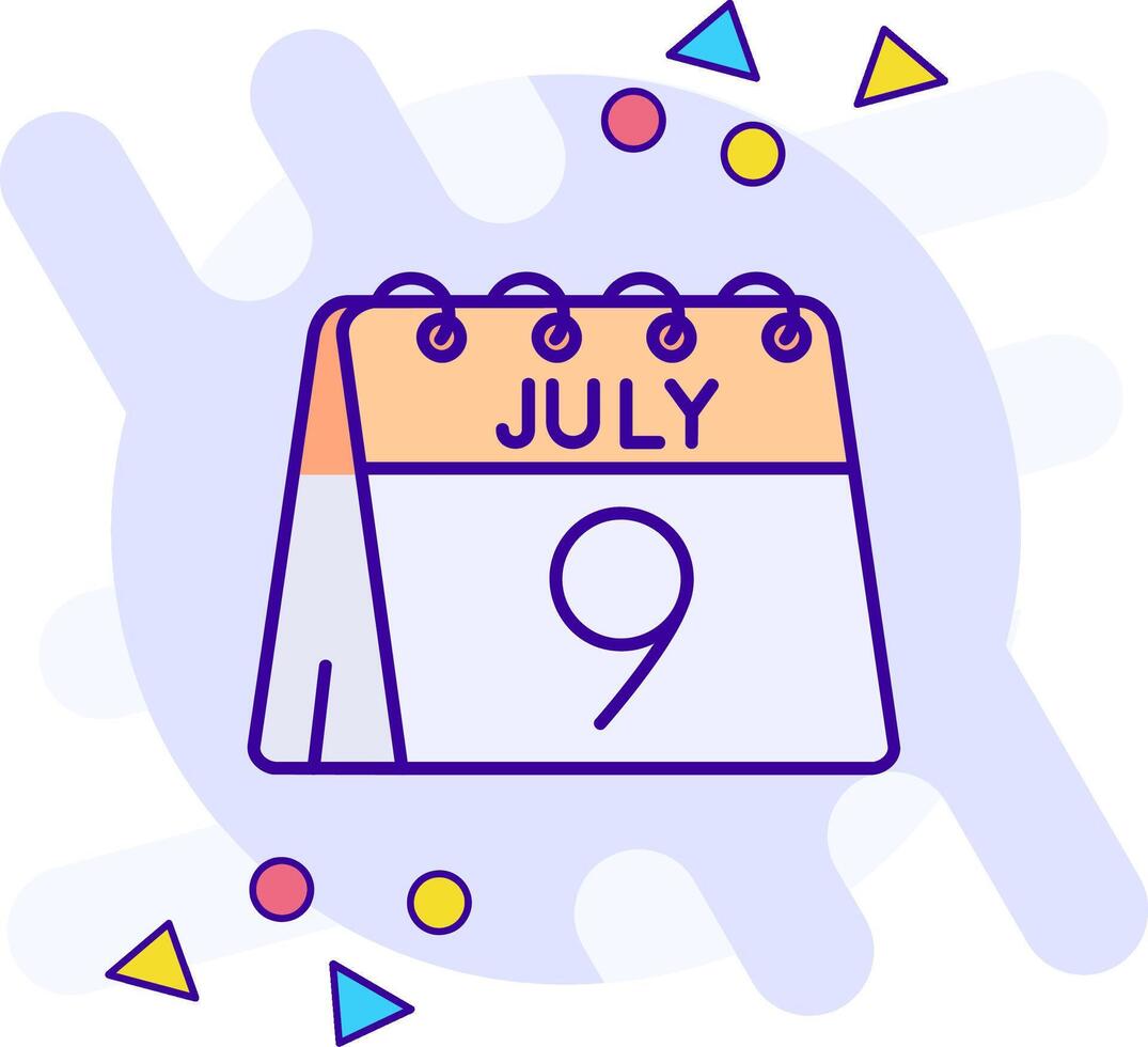 9:e av juli freestyle ikon vektor
