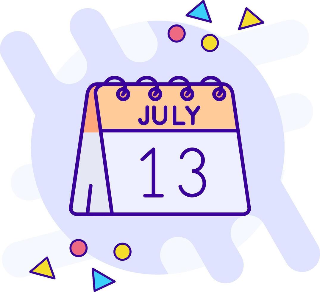 13: e av juli freestyle ikon vektor