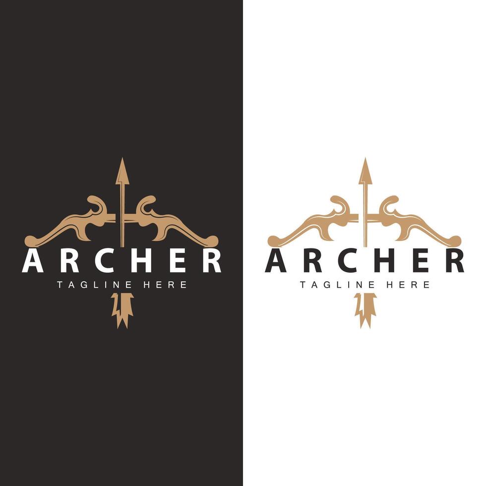 archer logotyp vektor årgång design gammal inspiration archer verktyg pil mall varumärke