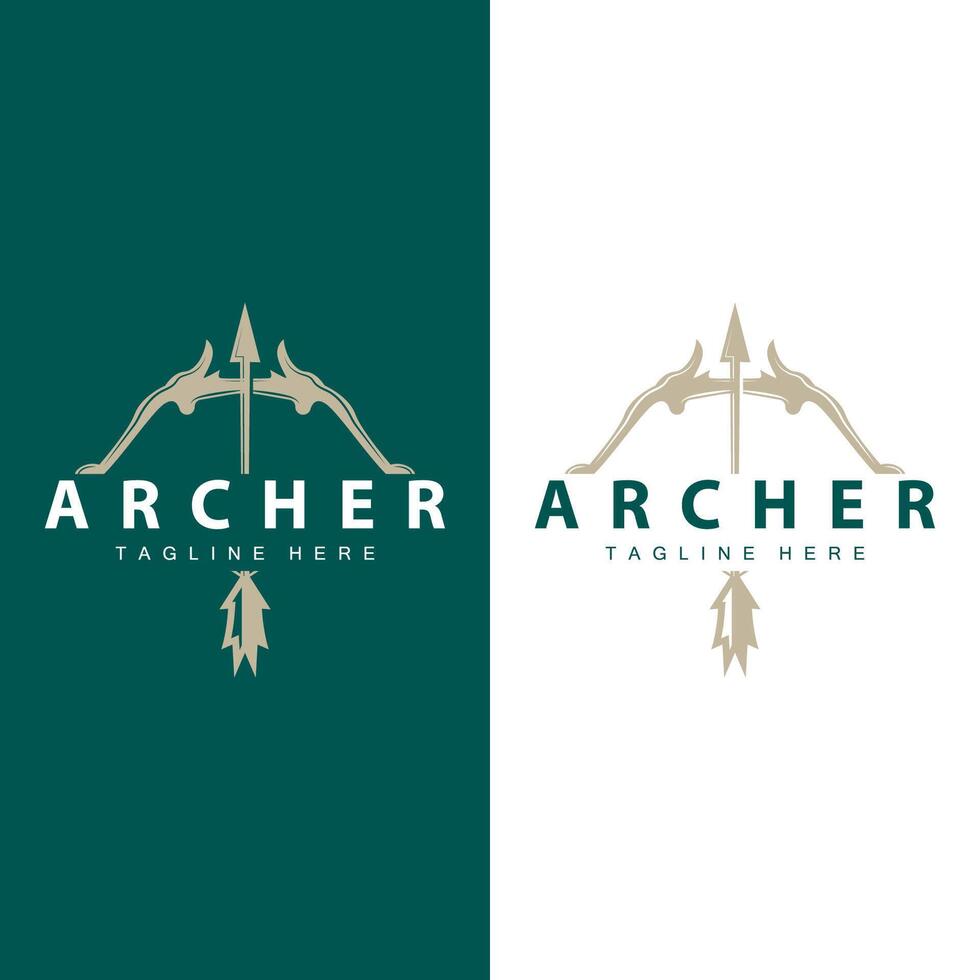 archer logotyp vektor årgång design gammal inspiration archer verktyg pil mall varumärke