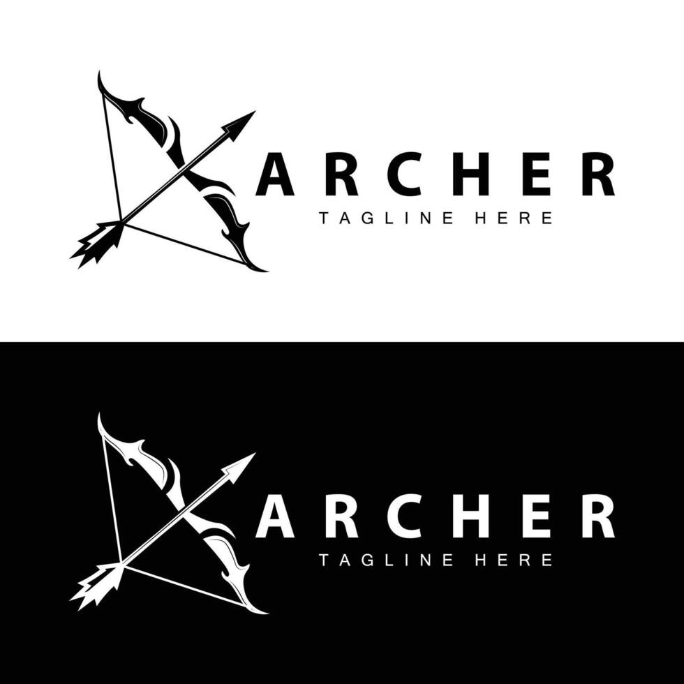 archer logotyp vektor årgång design gammal inspiration archer verktyg pil mall varumärke