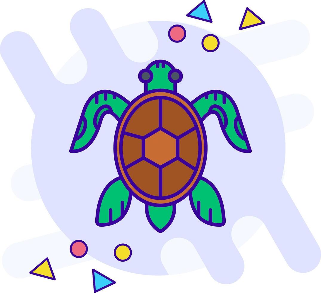 Schildkröte Freistil Symbol vektor