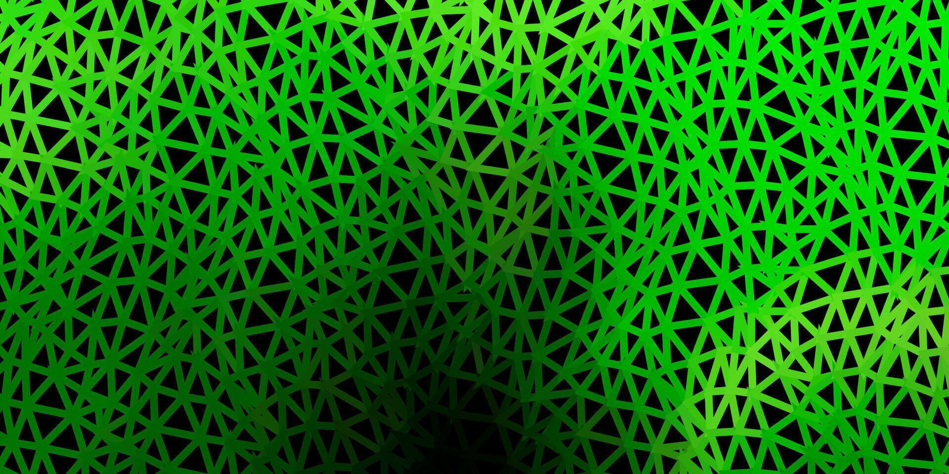 mörkgrön vektor triangel mosaik design.