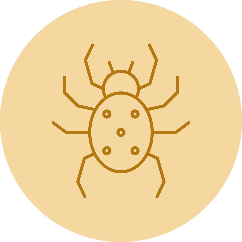 Spinne Linie Kreis Mehrfarbig Symbol vektor