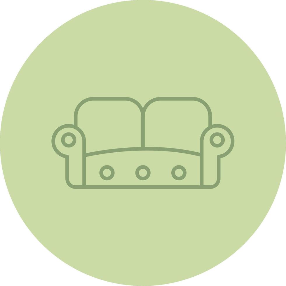 Sofa Linie Kreis Mehrfarbig Symbol vektor